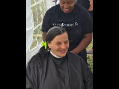 A soft crown braid flowing into a neat tail—simple, secure, and full of grace.