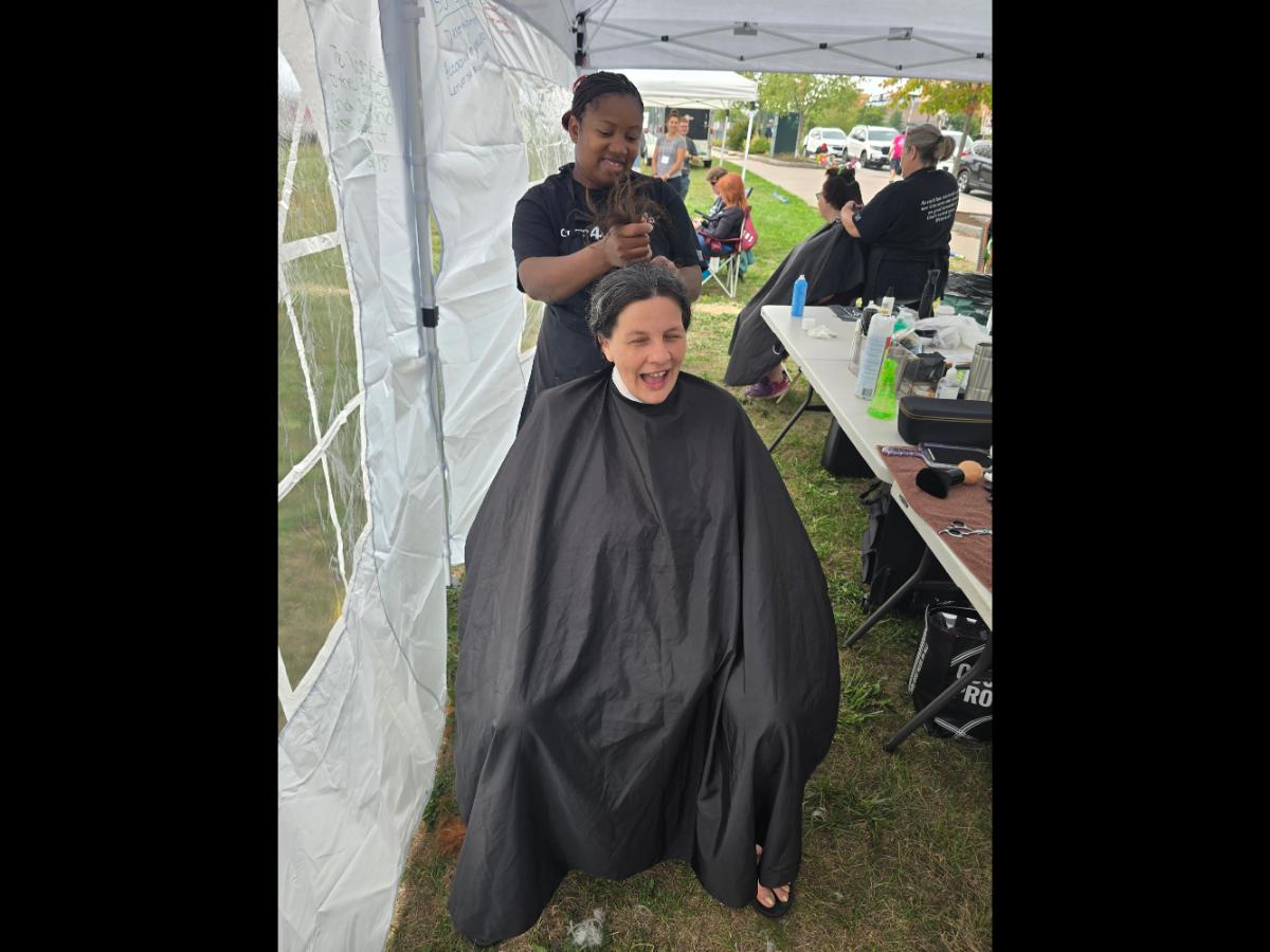 A soft crown braid flowing into a neat tail—simple, secure, and full of grace.