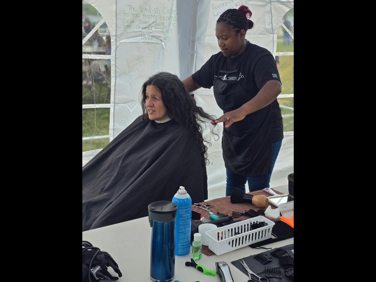 A soft crown braid flowing into a neat tail—simple, secure, and full of grace.