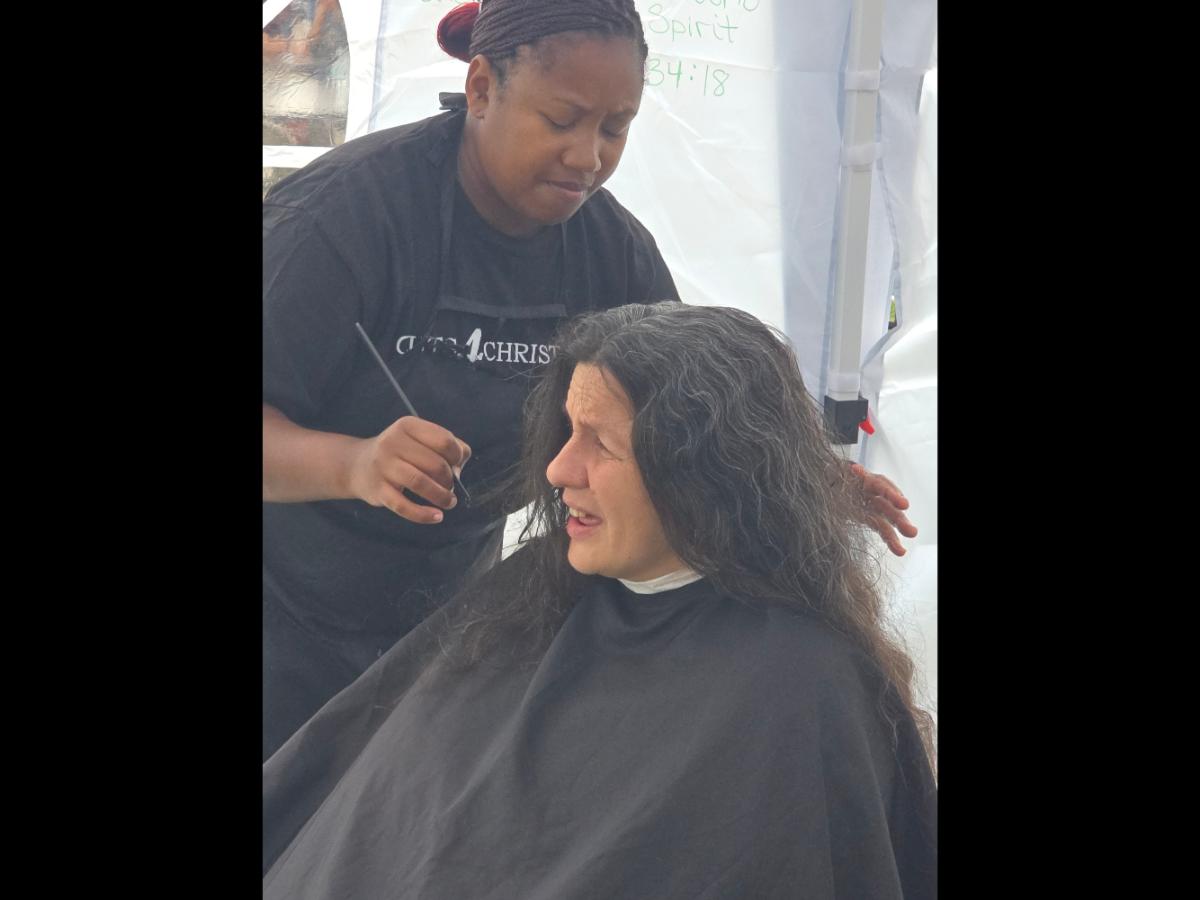 A soft crown braid flowing into a neat tail—simple, secure, and full of grace.