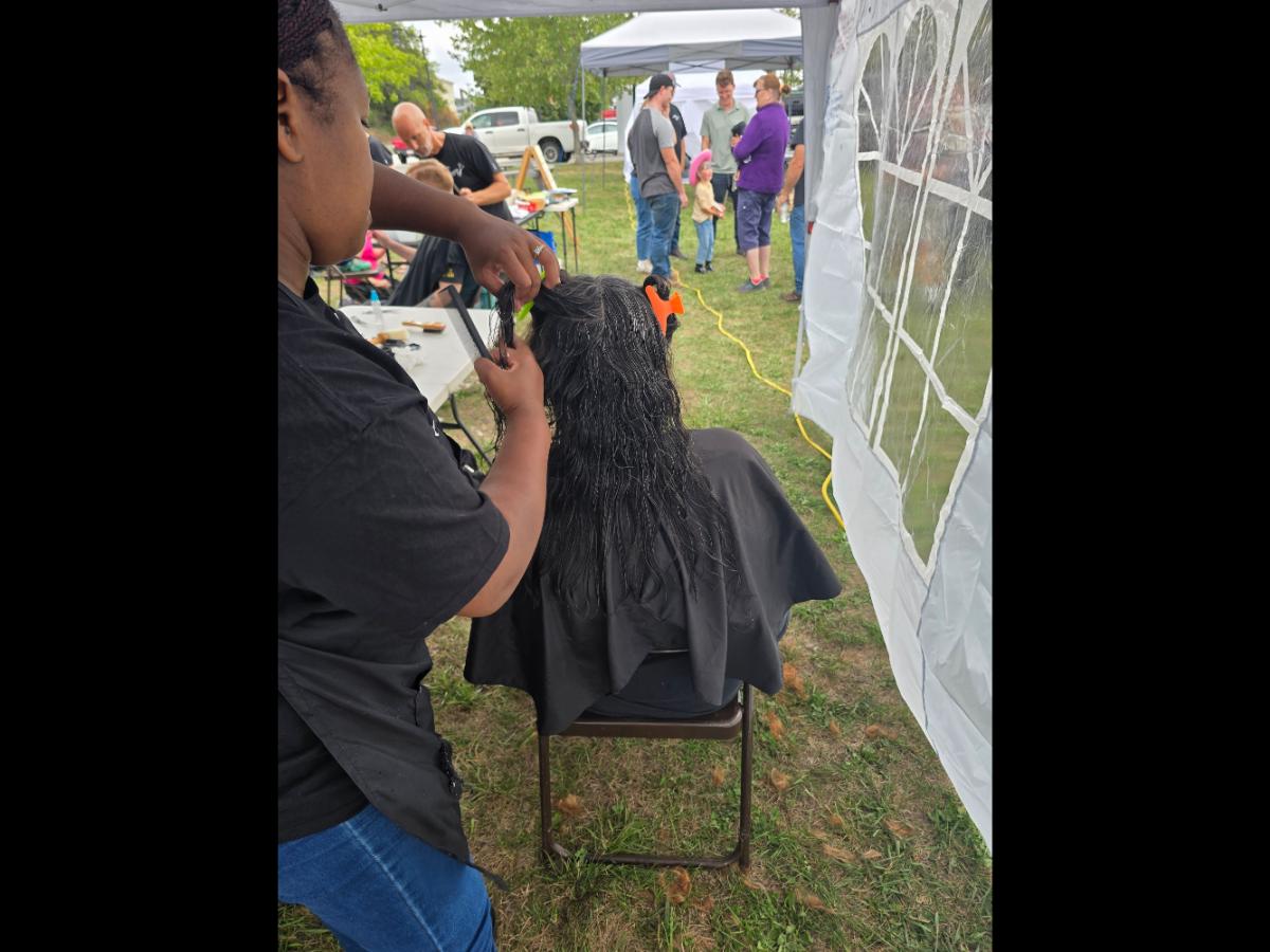 A soft crown braid flowing into a neat tail—simple, secure, and full of grace.