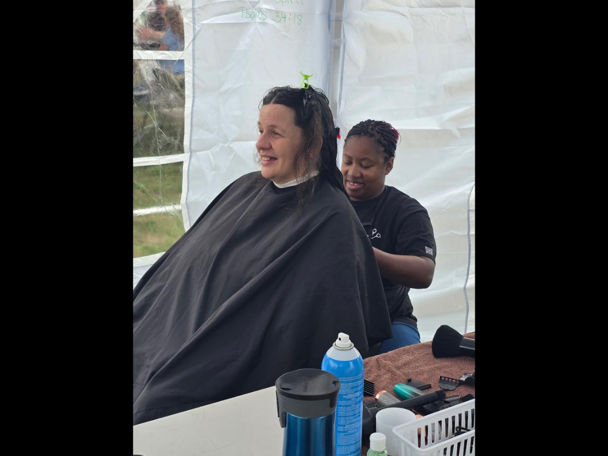 A soft crown braid flowing into a neat tail—simple, secure, and full of grace.