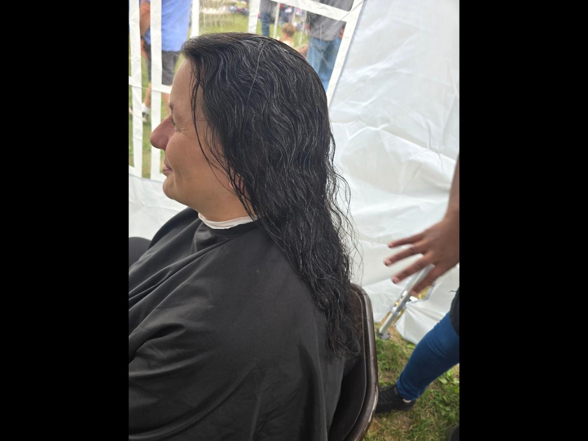 A soft crown braid flowing into a neat tail—simple, secure, and full of grace.