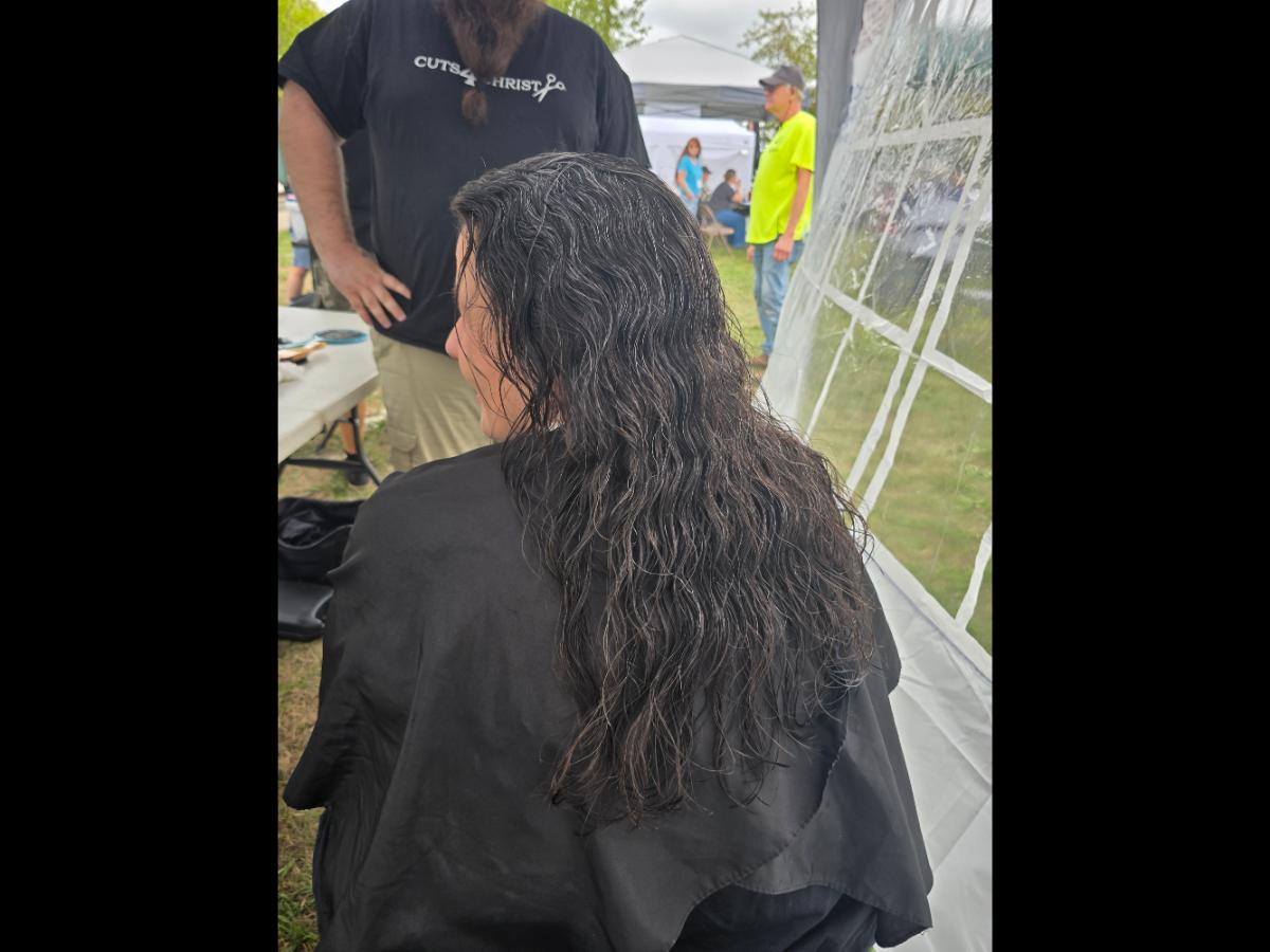 A soft crown braid flowing into a neat tail—simple, secure, and full of grace.