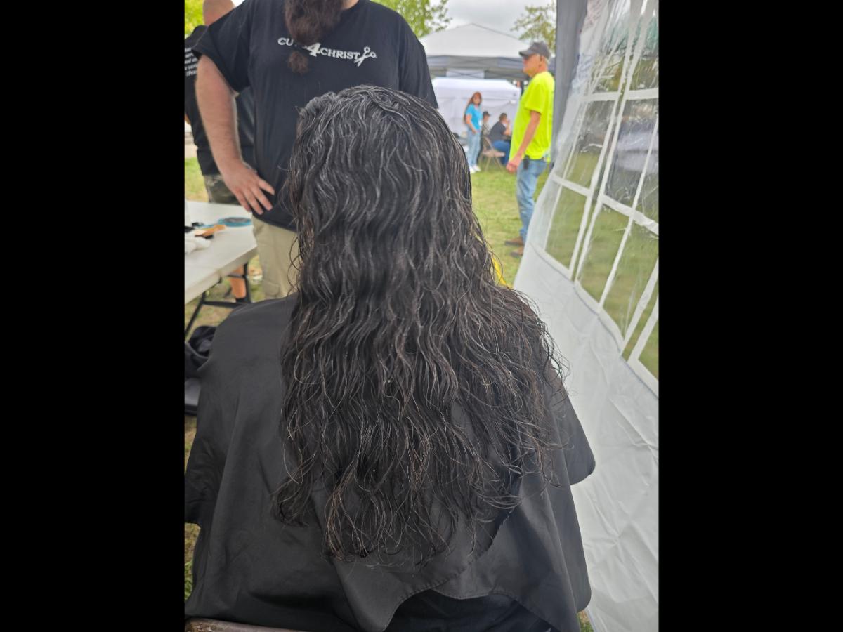 A soft crown braid flowing into a neat tail—simple, secure, and full of grace.