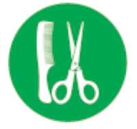 a pair of green scissors